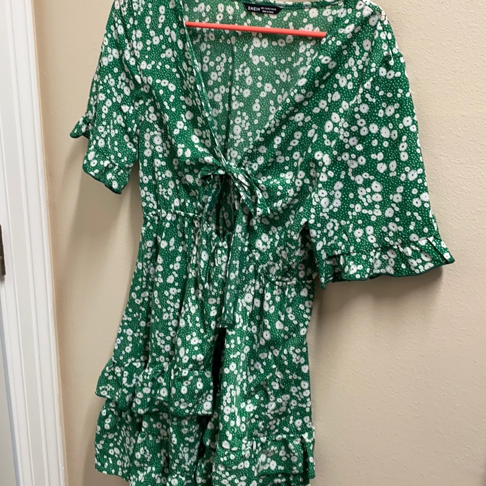 Shein tie front dress
